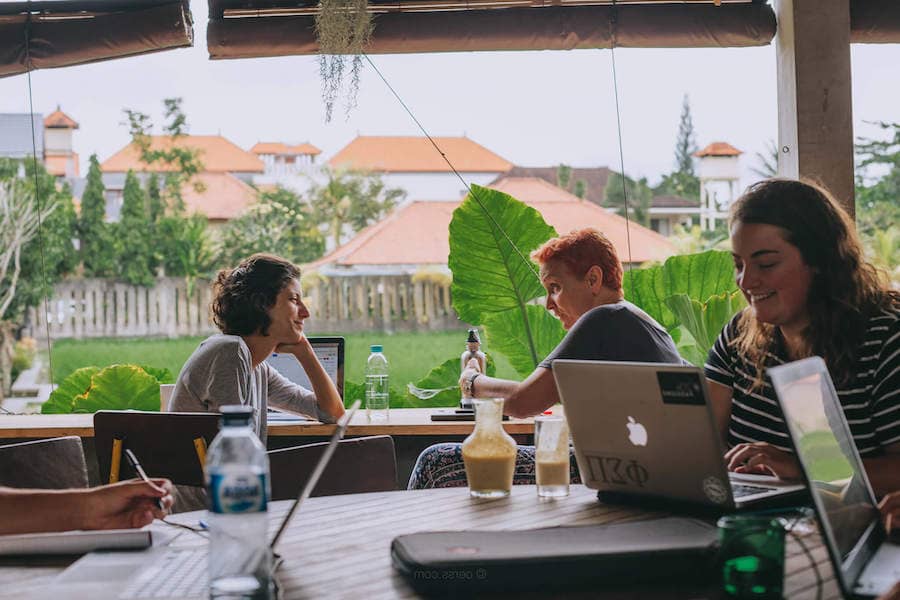 Hubud coworking space in Bali